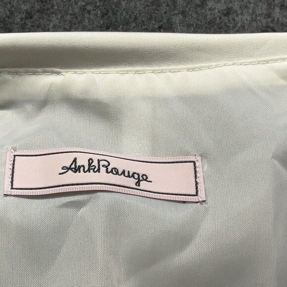 ANK ROUGE romantic casual beige check belted mini dress - Picture 4 of 6